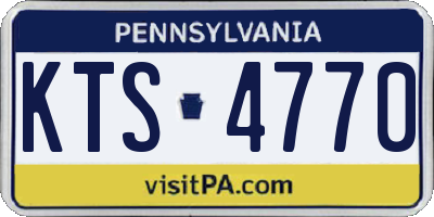 PA license plate KTS4770
