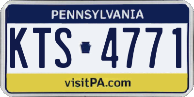 PA license plate KTS4771