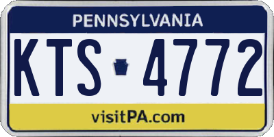 PA license plate KTS4772