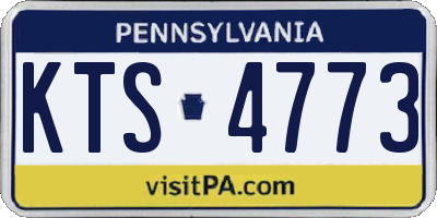 PA license plate KTS4773