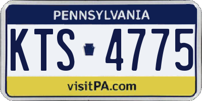 PA license plate KTS4775