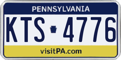PA license plate KTS4776