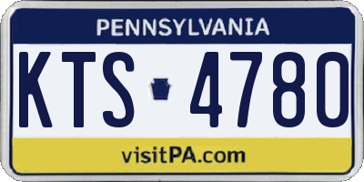 PA license plate KTS4780