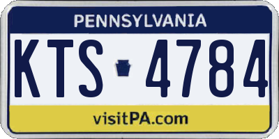 PA license plate KTS4784
