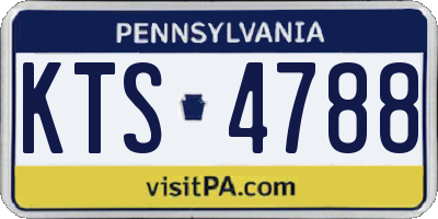 PA license plate KTS4788