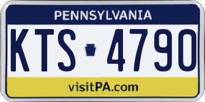 PA license plate KTS4790