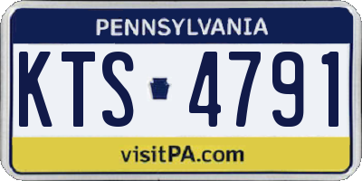 PA license plate KTS4791