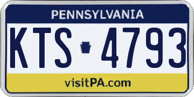 PA license plate KTS4793