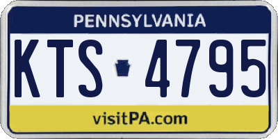 PA license plate KTS4795