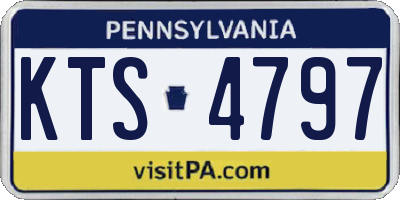 PA license plate KTS4797