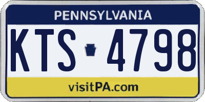 PA license plate KTS4798