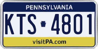 PA license plate KTS4801