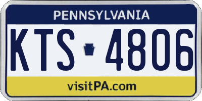 PA license plate KTS4806