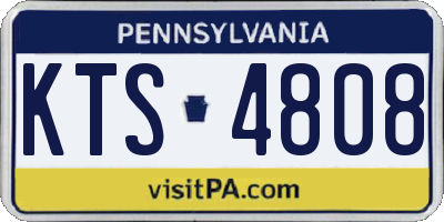 PA license plate KTS4808