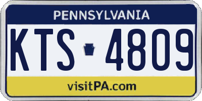 PA license plate KTS4809