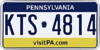 PA license plate KTS4814