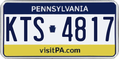 PA license plate KTS4817
