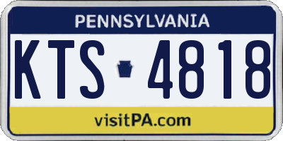 PA license plate KTS4818