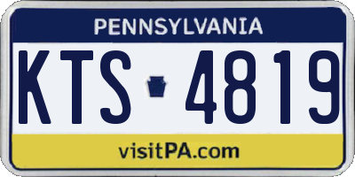 PA license plate KTS4819