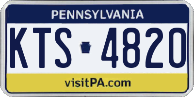 PA license plate KTS4820