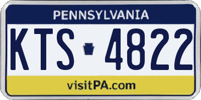 PA license plate KTS4822