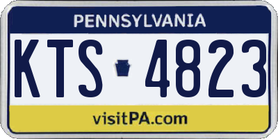 PA license plate KTS4823
