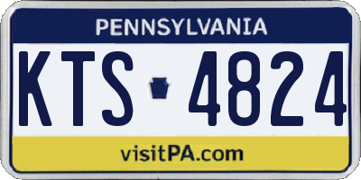 PA license plate KTS4824