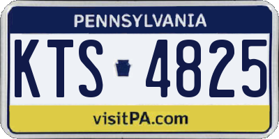 PA license plate KTS4825