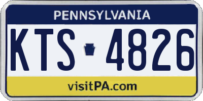 PA license plate KTS4826