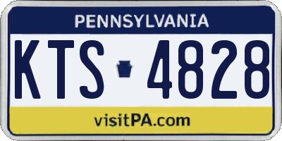 PA license plate KTS4828