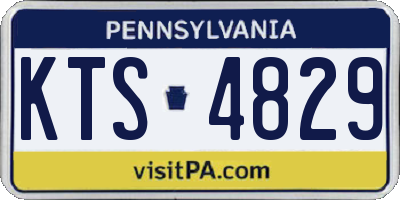 PA license plate KTS4829