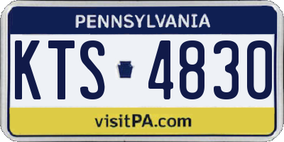 PA license plate KTS4830