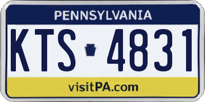 PA license plate KTS4831