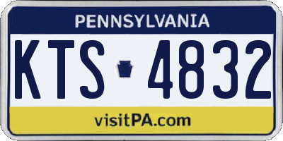 PA license plate KTS4832