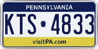 PA license plate KTS4833