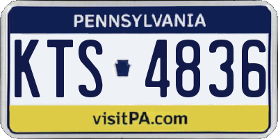 PA license plate KTS4836