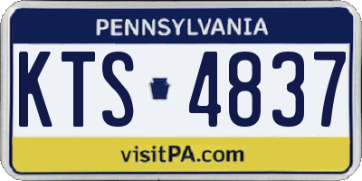 PA license plate KTS4837