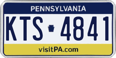 PA license plate KTS4841