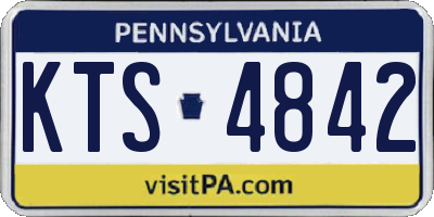 PA license plate KTS4842