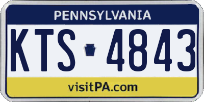 PA license plate KTS4843