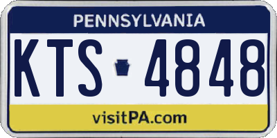 PA license plate KTS4848
