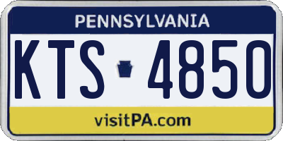 PA license plate KTS4850