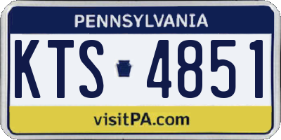 PA license plate KTS4851