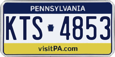 PA license plate KTS4853