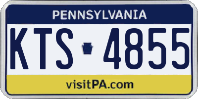 PA license plate KTS4855