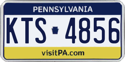 PA license plate KTS4856