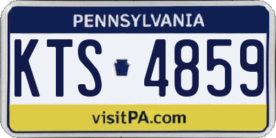 PA license plate KTS4859