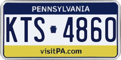 PA license plate KTS4860