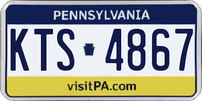 PA license plate KTS4867