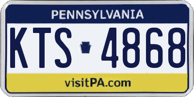 PA license plate KTS4868